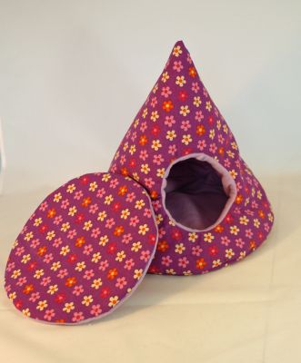 Kuscheltipi lila Blümchen 2