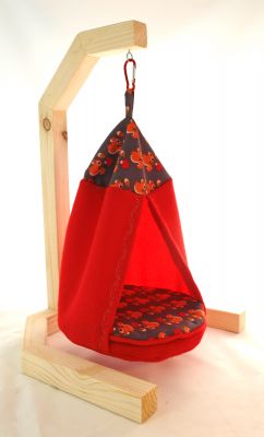 Schaukelzelt Eichhörnchen rot 1