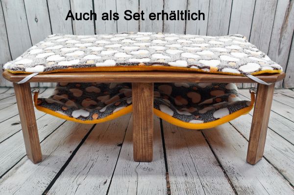 Flausch Hängematte Herzen Weiß/Gelb 4