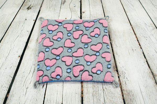 Flausch Hängematte Herzen Blau/Rosa 2