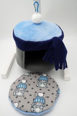 Schaukeltonne Pudelmütze blau 2