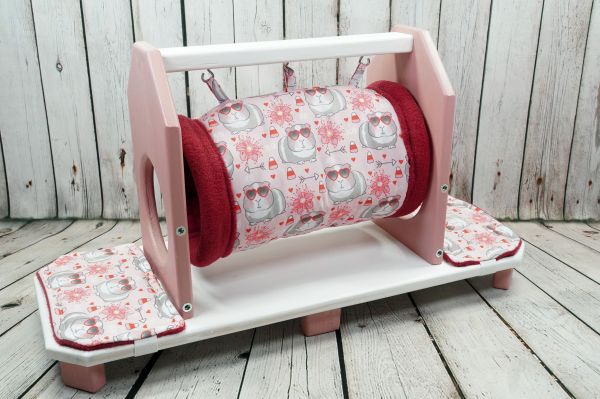 Kuschelrollengestell rosa-weiß 4
