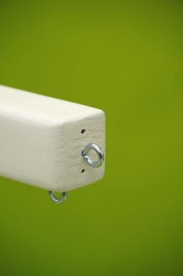 Holzgestell Schaukeltonne weiß 2