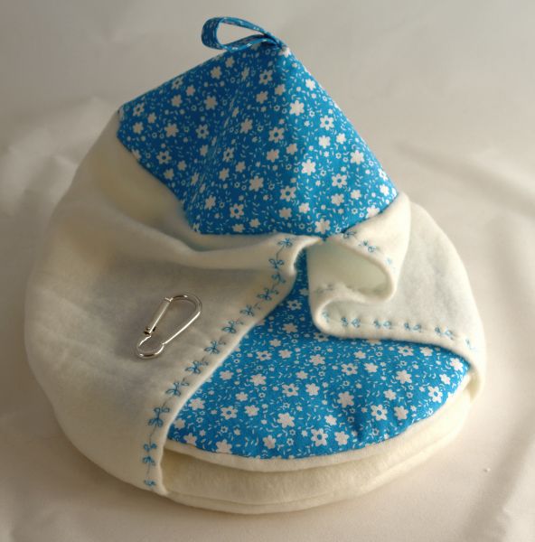 Schaukelzelt Blümchen blau 2