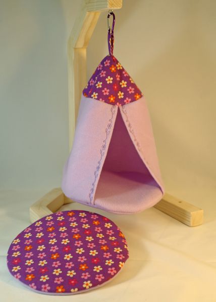 Schaukelzelt Blümchen lila 3