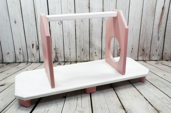 Kuschelrollengestell rosa-weiß 1